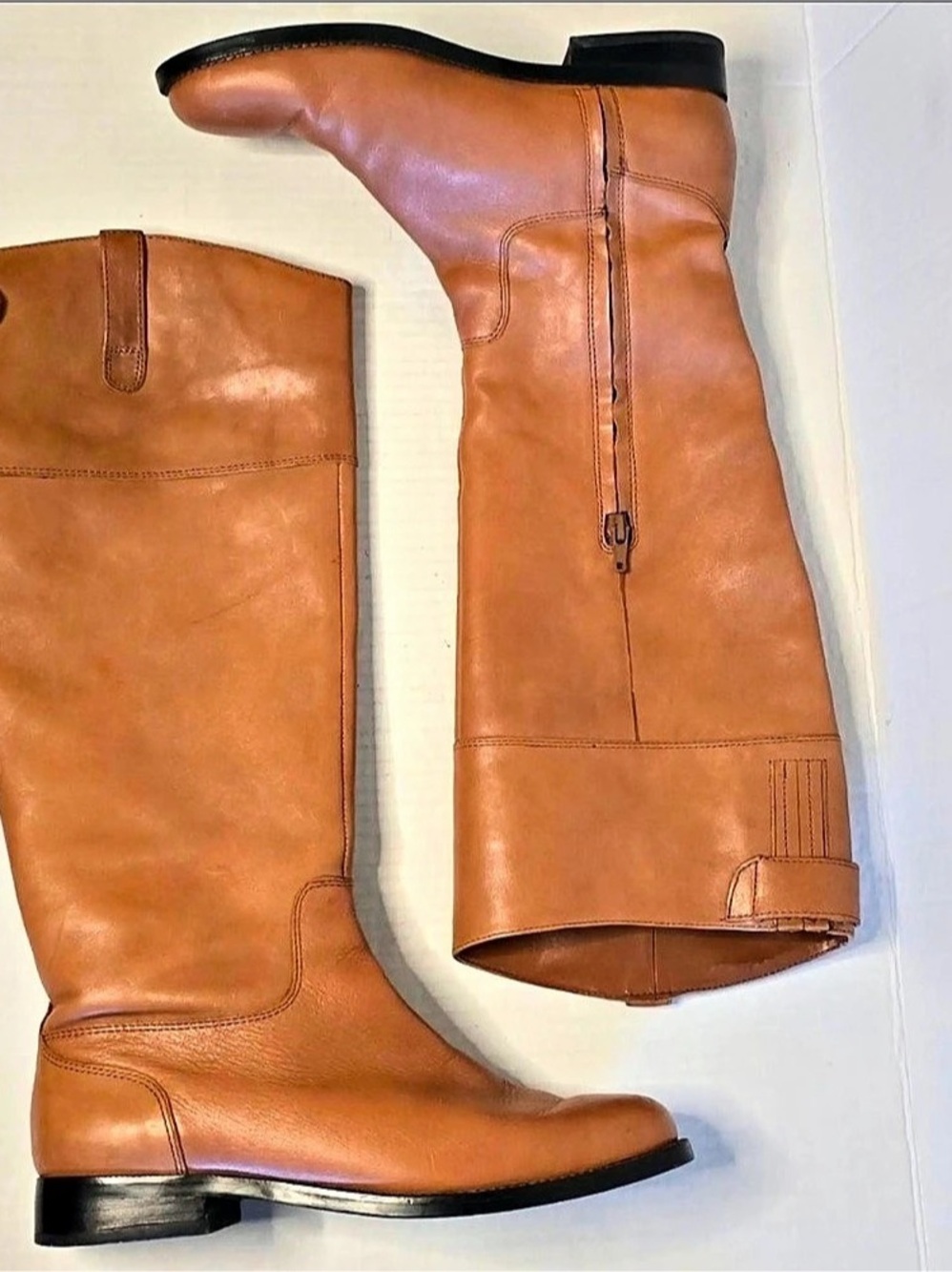 Lauren Ralph Lauren โJanessaโ Riding Boots Camel /Tan Leather